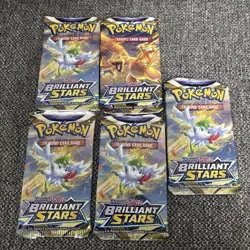 Brilliant Stars Booster Packs - Pokemon TCG x 5 820650809965 - Image 1