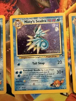 Pokemon MISTY'S SEADRA #9/132 Gym Heroes Unlimited League Prerelease Promo 4x - Image 4