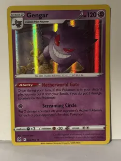 Gengar Holo 066/196 SWSH11: Lost Origin NM Pokemon Fast Ship - Image 1