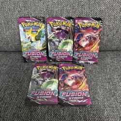 Pokemon TCG: Fusion Strike Booster Packs - x 5 SEALED - Image 1