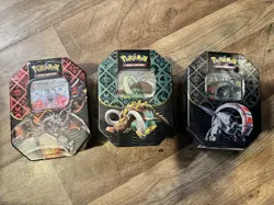 Pokemon TCG Paldean Fates Tins - Complete Set of 3 Brand New & Sealed! - Image 1