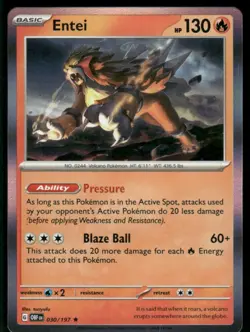 2023 Scarlet & Violet Series - Obsidian Flames Entei Rare #30 - Image 1
