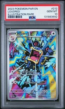 2023 POKEMON PAR EN-PARADOX RIFT ILLUSTRATION RARE #212 LOUDRED PSA 10 - Image 1