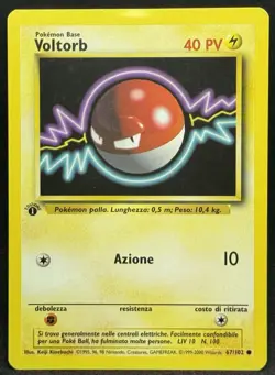POKEMON~VOLTORB~67/102~COMUNE~SET BASE~1A EDIZIONE~ITALIANO~NM- - Image 1