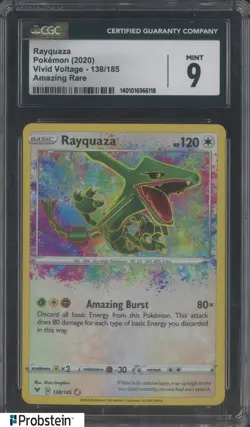 2000 Pokemon Vivid Voltage #138/185 Rayquaza Amazing Rare CGC 9 MINT - Image 1