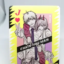 J Power & Denji Heart Chainsaw Man PLAYNG CARDS TATSUKI FUJIMOTO JUMP MAGAZINE - Image 2