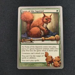 Form of the Squirrel Unhinged Regular Mtg TCG Card Silver Boarder MP - Image 1