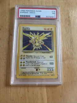 1999 Pokemon Game Zapdos Holo Card Psa 7 - Image 1