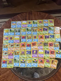 Pokemon Vintage Fossil Edition Base Set Lot Of Non Holos 57 Cards - Image 1