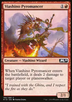 Magic the Gathering MTG Viashino Pyromancer (166) Core Set 2019 NM - Image 1