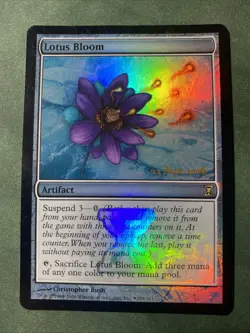 MTG Lotus Bloom Time Spiral #259/301 Promo Foil Pre-Release NM - Image 1