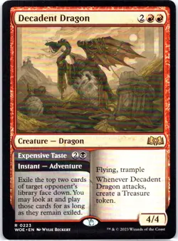 #223 Decadent Dragon Wilds of Eldraine Rare - Image 1