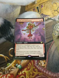 Kami Of Celebration Extended Art MTG Kamigawa: Neon Dynasty - Pack Fresh - - Image 1