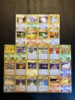 (26) JAPANESE POKEMON VINTAGE GYM HEROES LOT MISTY SABRINA CHAMRANDER MEOWTH - Image 1