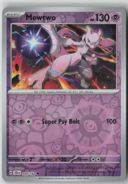 Mewtwo (059/142) [Uncommon,Reverse Holo] Pokemon SV07: Stellar Crown [ENG] - Image 1