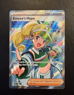 Emcee's Hype Ultra Rare SV10: #220/182 - Destined Rivals - Pokemon TCG - NM - Image 1
