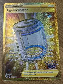 Egg Incubator (Secret) 087/078 Pokemon GO Holo Secret Rare Pokemon TCG - NM - Image 1
