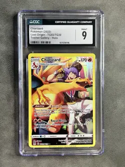 2022 Pokemon SWSH Lost Origin Charizard Trainer Gallery #TG03/TG30 CGC 9 Mint - Image 1