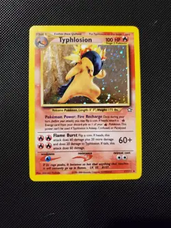 Pokemon Neo Genesis 2000 Typhlosion Holo Rare Card TCG 17/111 - Image 1