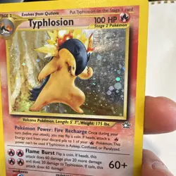 Pokemon TCG Typhlosion Neo Genesis Holo Card 17/111 Unlimited Rare - Image 2