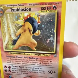 Pokemon TCG Typhlosion Neo Genesis Holo Card 17/111 Unlimited Rare - Image 3