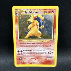Pokemon TCG Typhlosion Neo Genesis Holo Card 17/111 Unlimited Rare - Image 1