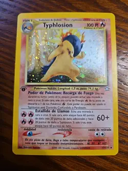 Pokemon Typhlosion TCG Neo Genesis Holo Card 17/111 Unlimited Holo Rare - Image 1