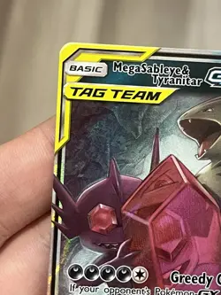 Pokemon 2019 Mega Sableye Tyranitar Tag Team GX 126/236 Holo Card Unified Minds - Image 3
