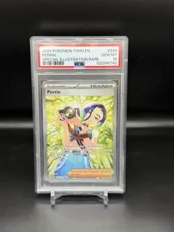 2024 POKEMON TWM EN-TWILIGHT MASQUERADE SPECIAL ILLUSTRATION RARE PERRIN PSA 10 - Image 1