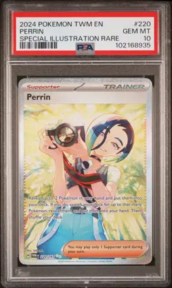 2024 POKEMON TWM EN-TWILIGHT MASQUERADE SPECIAL ILLUSTRATION RARE PERRIN PSA 10 - Image 1