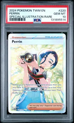 2024 POKEMON TWM EN-TWILIGHT MASQUERADE SPECIAL ILLUSTRATION RARE PERRIN PSA 10 - Image 1