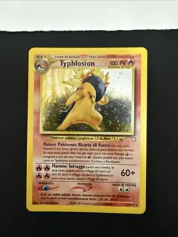 Pokemon Typhlosion 17/111 Neo Genesis Rara Holo Unlimited Wizards ITA Swirl Mint - Image 2