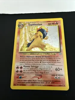 Pokemon Typhlosion 17/111 Neo Genesis Rara Holo Unlimited Wizards ITA Swirl Mint - Image 4