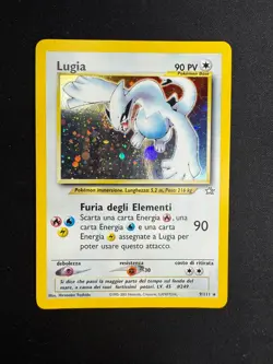 Pokemon Lugia 9/111 Neo Genesis Rara Holo Unlimited Wizards ITA Carte Vintage - Image 1
