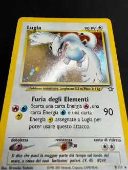 Pokemon Lugia 9/111 Neo Genesis Rara Holo Unlimited Wizards ITA Carte Vintage - Image 4