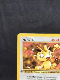 Pokemon Cards: Team Rocket 1st Edition Common: Meowth 62/82 - Image 2