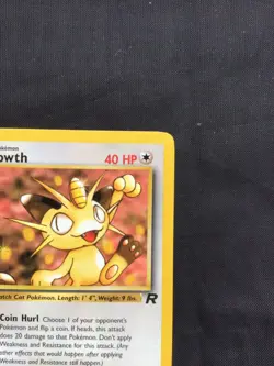 Pokemon Cards: Team Rocket 1st Edition Common: Meowth 62/82 - Image 3