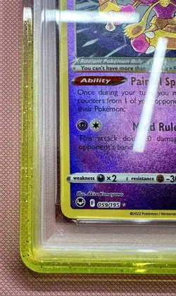 Pokemon TCG Radiant Alakazam Card 2022 #059/195 PSA 10 - Image 4