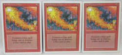 RED ELEMENTAL BLAST X3 MAGIC THE GATHERING REVISED VINTAGE MTG TRADING CARD #198 - Image 1