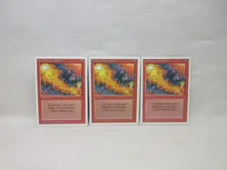 RED ELEMENTAL BLAST X3 MAGIC THE GATHERING REVISED VINTAGE MTG TRADING CARD #198 - Image 2