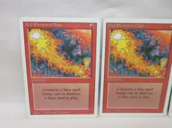 RED ELEMENTAL BLAST X3 MAGIC THE GATHERING REVISED VINTAGE MTG TRADING CARD #198 - Image 3
