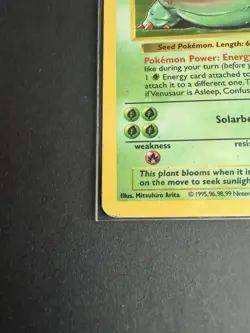 Pokemon TCG Venusaur Base Set, Holo Shadowless Rare Card 15/102 Not Graded - Image 4