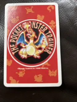 Pokemon Charmander Rare Poker Card 1996 Ace of Clubs, Charizard Back - Image 2
