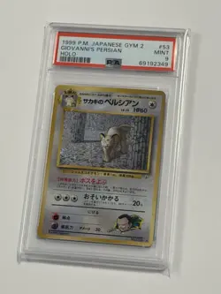 1999 POKEMON JAPANESE GYM 2 53 GIOVANNI'S PERSIAN HOLO PSA 9 graded Card - Image 1