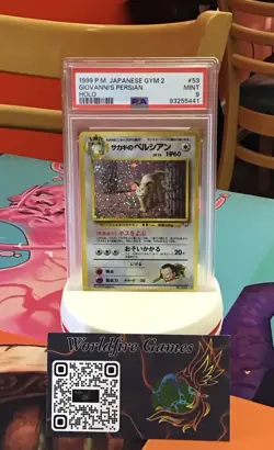 GIOVANNI'S PERSIAN #53 PSA 9 Pokemon Japanese 1999 Gym 2 RARE HOLO - Image 1