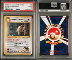GIOVANNI'S PERSIAN #53 PSA 9 Pokemon Japanese 1999 Gym 2 RARE HOLO - Image 2