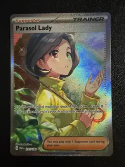 Parasol Lady 255/182 Pokemon TCG SV04: Paradox Rift Special Illustration Rare NM - Image 1