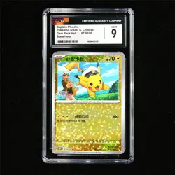 CGC 9 Mint 2025 Pokemon CHN Captain Pikachu 03/09 Stars Holo - Image 2