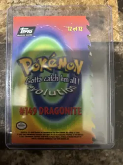1999 Topps Pokemon the First Movie Dragonite E12 of 12 Die-Cut - Image 2