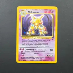 Pokemon TCG Alakazam 1/130 Base Set 2 Vintage Holo Rare #1 MP/HP - Image 1